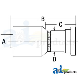 A-C61-12-12-W (HW-C61) Code 61 Flange Head - Straight