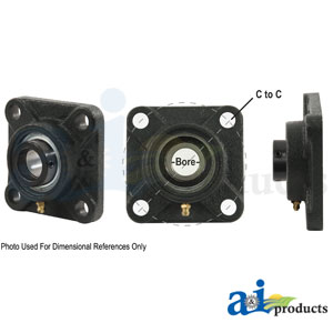 A-WGFZ23-P 4 Bolt Flanged Bearing W/ Lock Collar, Re-Lubricatable