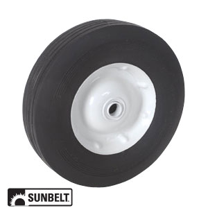 A-B1SB290 WHEEL-DECK, 10X2.75, RIBBED, STEEL-WHITE
