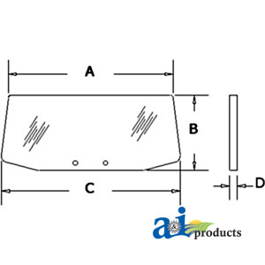A-D6NN94420N11A Glass, Rear, Lower
