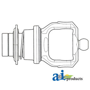 A-BP5730E3784 Tractor Yoke, Splined 1 3/8" - 21 Spline w/ Ball Collar, CV