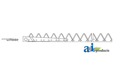 A-800-697 7', Black 12ga under serrated, Riveted