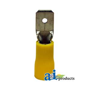 A-R20 Male Disconnects, Insulated, Wire Size 12-10, Tab Size .250, 10 Pk