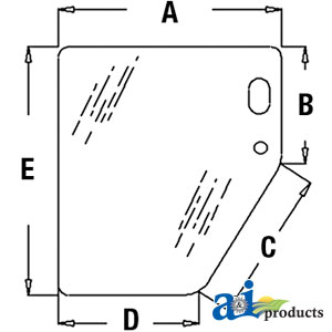 A-T133336 Glass, Door, Lower (LH)