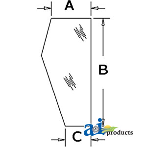 A-D131288 Glass, Front, Lower (RH)