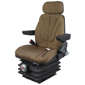 A-F10M6112 Seat, F10 Series, Mechanical Suspension, Brown Cloth