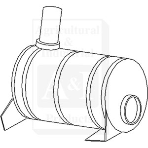 A-AL35753 Muffler (Underhood) Vertical Exhaust