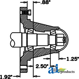 A-HS491088 Hub & Spindle Assy. (8 Bolt)