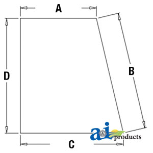 A-360046A1 Glass, Door, Upper (RH)