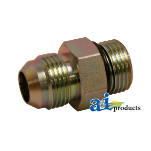 A-43C41 Straight Solid Male JIC X Male ORB Adapter, 2 pack