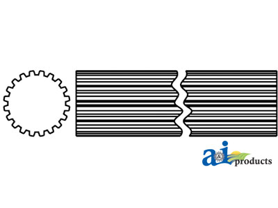 A-D442720 Shaft, 1-11/16" x 20 Spline