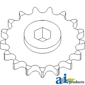 A-AH215495 Sprocket, Row Unit; 17 Tooth / 80 Chain, Speed Up