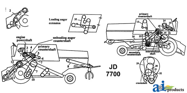 A-H113749 Belt, Cylinder, Intermediate Shaft