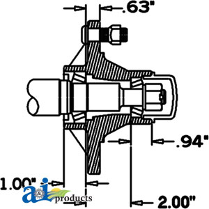 A-HS16505S55 Hub & Spindle Assy. (5 Stud)