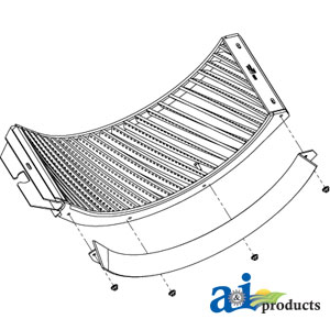 A-AH205254HB Concave, Front (Small Grain, Helical Bars)