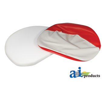 A-SSC350-17 Pull Over Bottom Cushion for H&M Pans w/ Foam, RED/WHT