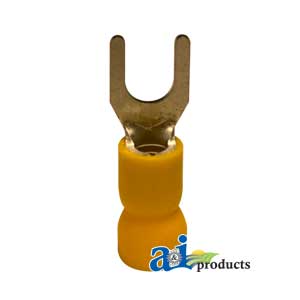 A-R29 Spade Terminal, Insulated, Wire Size 12-10, Stud Size #10, 10 Pk