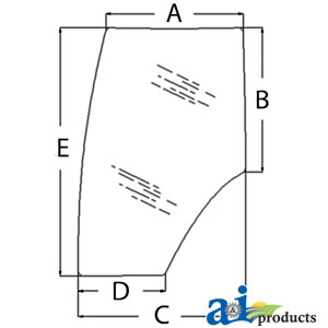 A-344730A2 Glass, Door; Tinted