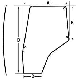 A-4272774M1 Glass; LH Door