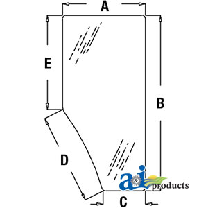 A-L169102 Glass, Door (LH)