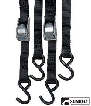A-B1412460 PRO GRIP Cambuckle, 8' x 1", w/ Hooks, Black, Aero Design (2 per pack)