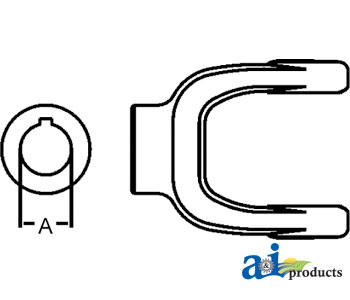A-55N246 YOKE ROUND BORE 55 1-1/2