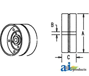 A-176579C1 Pulley, Idler (Flat)
