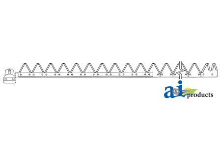 A-801-249 12', Chrome 14ga top serrated, Bolt-On