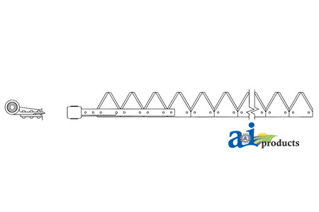 A-801-362 7', Black 11ga under serrated, Bolt-On