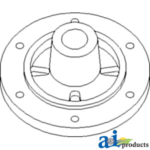 A-H97574 Hub, Shaft & Tightener, Lower Tailings Auger