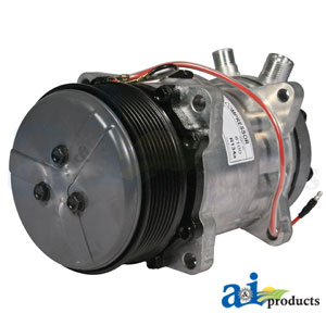 A-82016158 Compressor, New, Sanden Style w/ Clutch (8100)