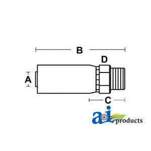 A-MB-04-04 (HC-MB) Male O-Ring Boss - Rigid