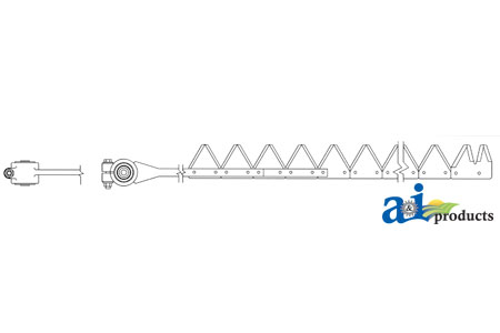 A-830-079 7', Black, 11ga top serrated, Riveted