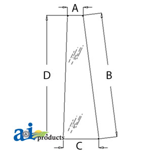 A-3389399M2 Glass, Door, Front (RH/LH)