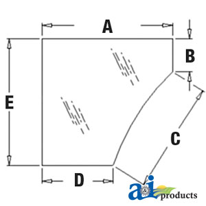 A-T165158 Glass, Door, Lower (RH)