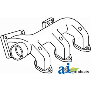 A-166871A Manifold, Exhaust (Front)