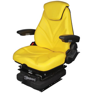A-F20M5155 Seat, F20 Series w/ Isolator, Low Pro Mechanical Suspension, Yellow Vinyl