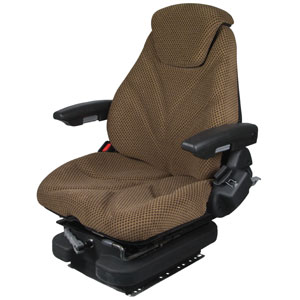 A-F20M5110 Seat, F20 Series, Low Pro Mechanical Suspension, Brown Checkered Cloth