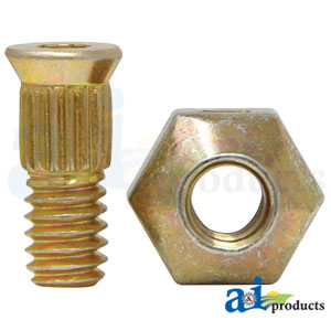 A-904-525 (50) 7/32 x 5/8" 60° CTSK Bolt & Nut