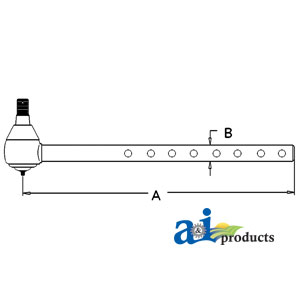 A-AR63587 Tie Rod, Long (9 cross holes)