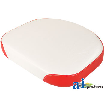 A-372759R92-17 Bottom Cushion, Wood Base, WHT/RED