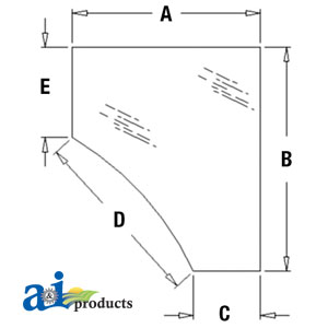 A-338426A1 Glass, Door, Lower (LH)
