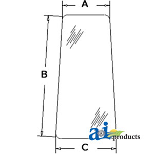 A-R52881 Glass, Door, Rear (LH)