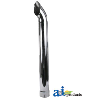 A-ZNL89485C Chrome Exhaust Stack, Curved