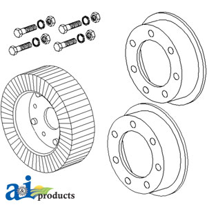 A-373024B Rim, Two Wheel Halves w/ Bolts