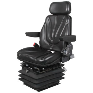 A-F10A6045 Seat, F10 Series w/ Isolator, Air Suspension, Black Vinyl