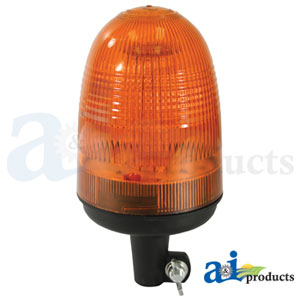 A-BLA9810 Beacon, 80 LED, AMBER, Pipe Type Flexible Rubber Base