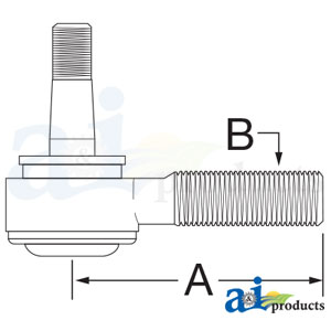 A-SBA334800771 Tie Rod End, Outer, RH