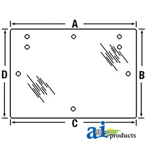 A-5154756 Glass, Rear, Upper; Tinted
