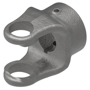 A-806-0514 Round Bore Implement Yoke (w/ Double Keyway & Set Screw)